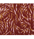 Satin de coton motif feuillage - BORDEAUX et Orange