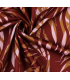 Satin de coton motif feuillage - BORDEAUX et Orange
