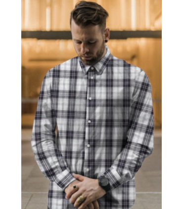 Flanelle Tartan NOIR et BLANC