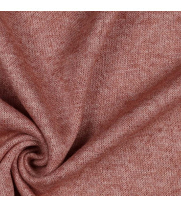 Maille Viscose mélangée - BRIQUE chiné