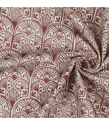 POPPY : Toile canvas TERRACOTTA - arches graphiques