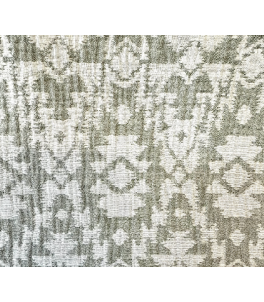 DOUBLE GAZE JACQUARD - Motifs éthniques ÉCRU et VERT