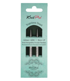 Knit Pro - Métal - Pointes d'aiguilles 10cm - Câble 40cm - n°6