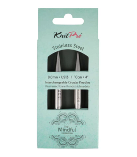 Knit Pro - Métal - Pointes d'aiguilles 10cm - Câble 40cm - n°9