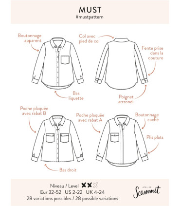 ATELIER SCÄMMIT : Chemise - MUST