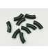 Perles acryliques Gros Tube - ÉMERAUDE FACETTÉE