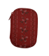 Pochette à couture de voyage fleuri - ROUGE