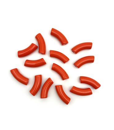 Perles acryliques Gros Tube - TOMATE