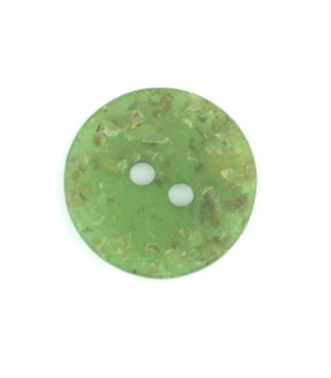 Bouton mat imitation vert pilé - 23mm