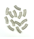 Perles acryliques Gros Tube - GLITTER ARGENTÉ