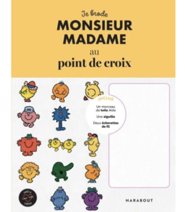 Je brode Madame Monsieur au point de croix