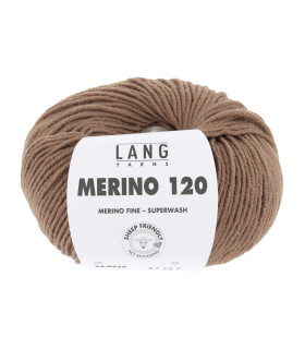 LANG YARNS : Mérino 120 - 0439 - MOKA