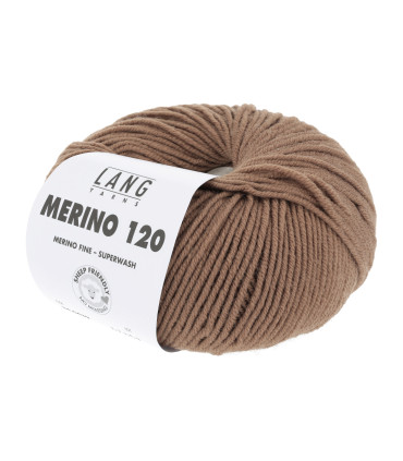 LANG YARNS : Mérino 120 - 0439 - MOKA