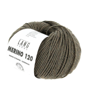 LANG YARNS : Mérino 120 - 0598 - OLIVE