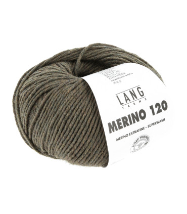 LANG YARNS : Mérino 120 - 0598 - OLIVE