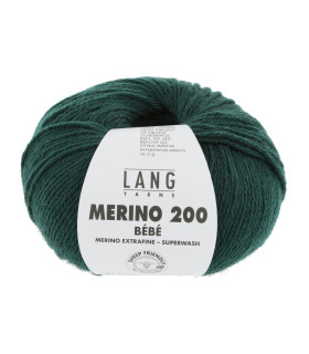LANG YARNS : Mérino 200 BEBE - 0318 - SAPIN