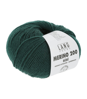 LANG YARNS : Mérino 200 BEBE - 0318 - SAPIN