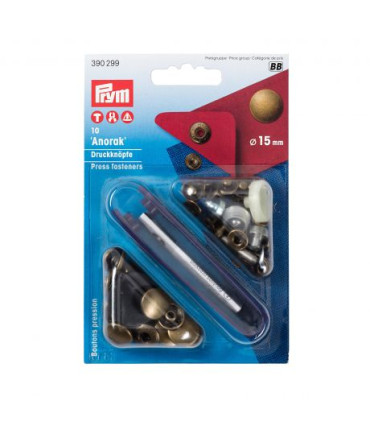PRYM : Pression Anorak 15mm - BRONZE