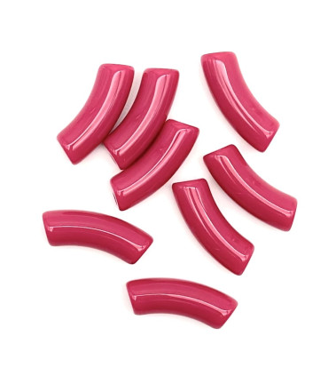 Perles acryliques Gros Tube - MAGENTA