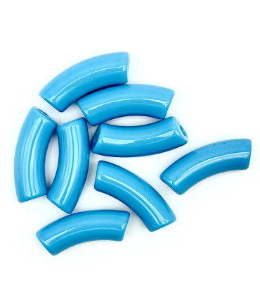 Perles acryliques Gros Tube - AZUR