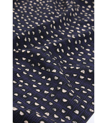 ÉGLANTINE ET ZOÉ: Sergé De Viscose - DAM - Bleu INDIGO