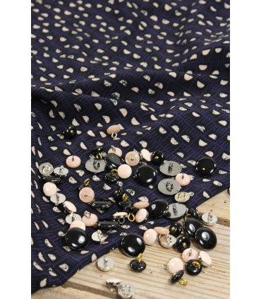 ÉGLANTINE ET ZOÉ: Sergé De Viscose - DAM - Bleu INDIGO