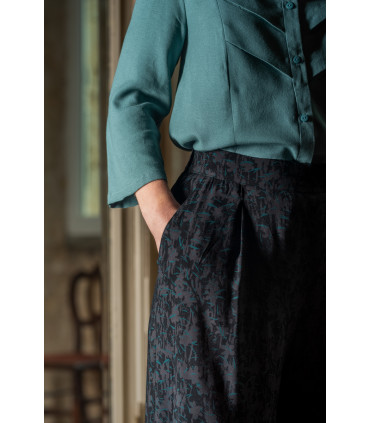 ÉGLANTINE ET ZOÉ- Sergé De Viscose - CRAIE - Dark