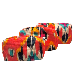 Set de 3 trousses indiennes - Ethnique - ROUGE