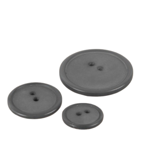 Bouton 2 trous - 15mm - ANTHRACITE