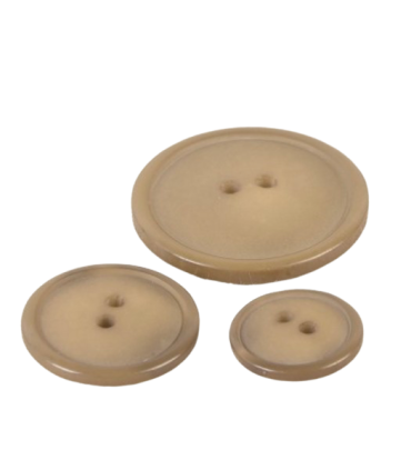Bouton 2 trous - 20mm - BEIGE