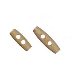 Bouton buchettes bois 2 trous - 40mm