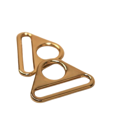 MÉDIAC : Anneaux triangle métal 29 x 33mm - OR