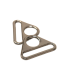 MÉDIAC : Anneaux triangle métal 29 x 32mm - ARGENT