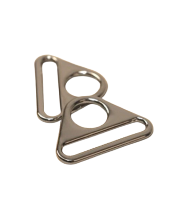 MÉDIAC : Anneaux triangle métal 29 x 32mm - ARGENT
