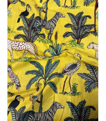 Coton indien Jungle - JAUNE