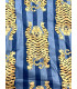 Coton indien Imprimé Tigre - CLYDE - BLEU