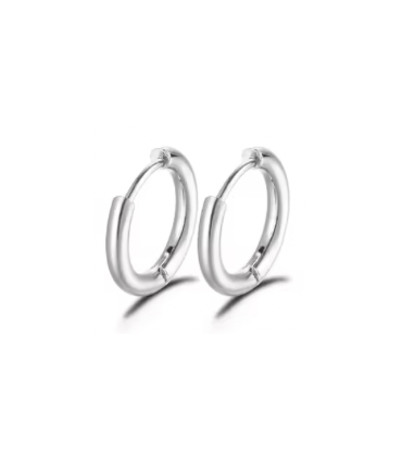 Créoles rondes 14mm - ARGENTÉ