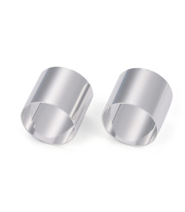 Perles : tube en métal 10mm - ARGENT