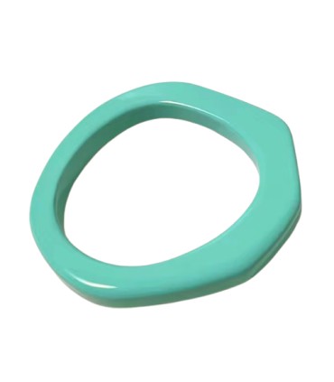 Jonc en résine géométrique - TURQUOISE