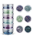 Lot de grosses paillettes - dégradé vert, bleu et violet