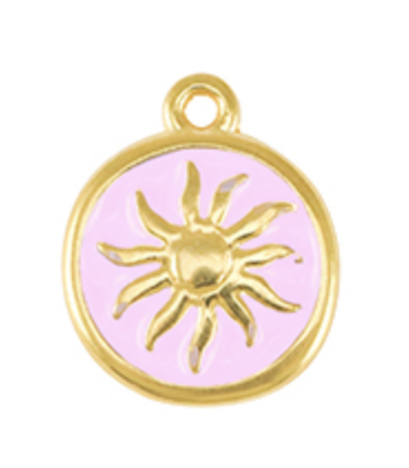 Pendentif soleil DORÉ ROSE