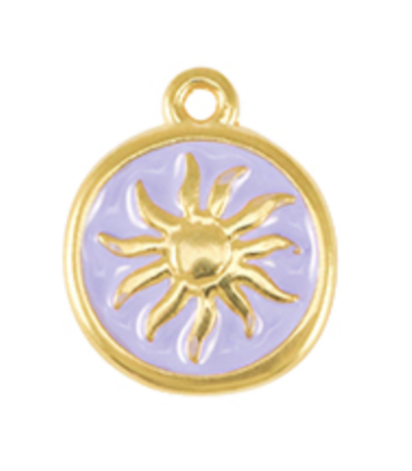 Pendentif soleil DORÉ LILA