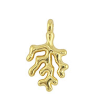 Pendentif en acier inox Corail DORÉ