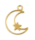 Pendentif quart de lune avec une étoile DORÉ