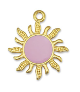 Pendentif soleil DORÉ ROSE