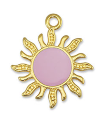 Pendentif soleil DORÉ ROSE