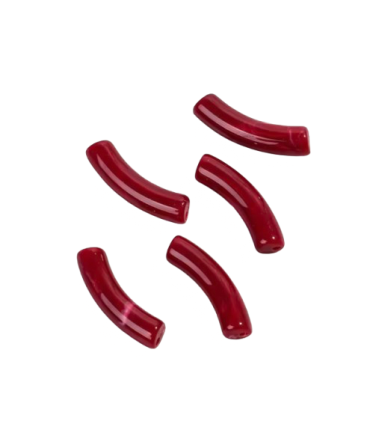 Perles acryliques Tube - MARBRÉ BORDEAUX