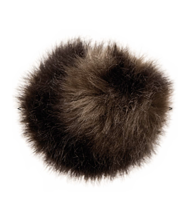 Pompons Fausse Fourrure BRUN FONCÉ 5cm