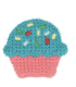 Patch brodés à Coudre : Cupcake - ROSE ET TURQUOISE