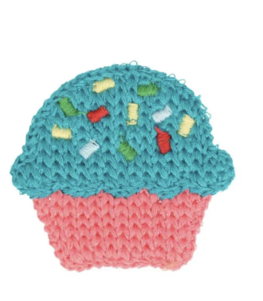 Patch brodés à Coudre : Cupcake - ROSE ET TURQUOISE